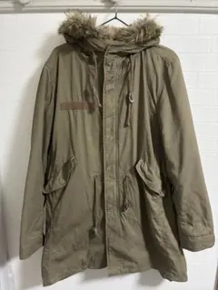 モッズコート L カーキ色 フリース内張り