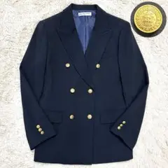 【極美品✨】紺ブレ ダブルブレストジャケット 6B 金ボタン M