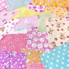 可愛い生地はぎれセット♡248 メリーボンボン　アニマル　松山敦子　ピンクス