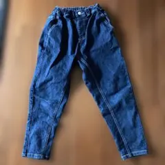 59 ダークブルー ストレートデニムパンツ 140