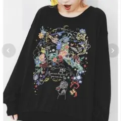 scolar 25周年記念刺繍 裏毛プルオーバー ブラックのサムネイル
