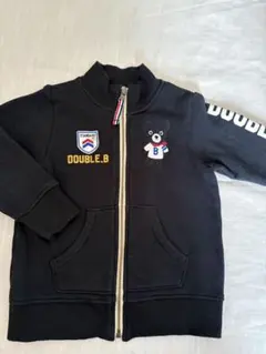 DOUBLE.B フルジップジャンパー　100cm 黒　ミキハウスダブルB