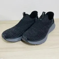 【美品】SKECHERS スリッポン 25cm Slip-ins 黒 グレー系