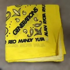 GENERATIONS タオル 黄色 ペイズリー柄