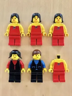 旧レゴ ミニフィグ6体 美品 タウン系