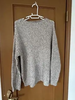 Samansa Mos2 ベージュ系オーバーサイズセーター