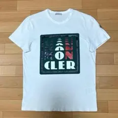 極美品］モンクレール ロゴ ワッペン 白 S Tシャツ 国内正規品 5S252 