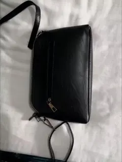 ブラックショルダーバッグ 合成皮革