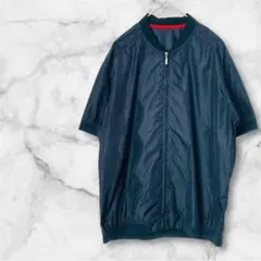 【コムサデモード】半袖 ナイロンジャケット ブラック Mサイズ