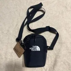 新品タグ付 ノースフェイス 刺繍ロゴ スクエア ショルダーバッグ 黒 