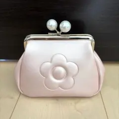 MARY QUANT ポーチ ピンク パール がま口