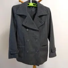 無印良品　グレー ピーコート ウール90%　お値下げしました。