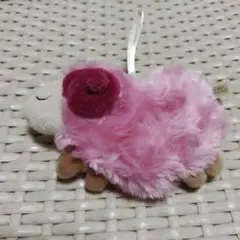 ピンク 羊型ぬいぐるみ 約10cm
