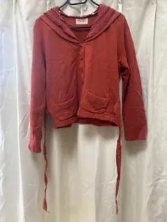 お値下げ！　PINK HOUSE セーラー襟スウェットカーディガン　レッド　くま