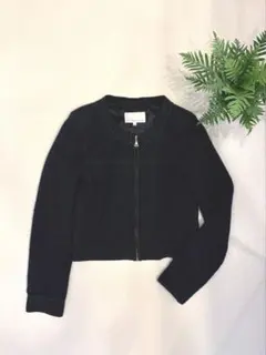 美品　M premier BLACK ノーカラージャケット ホワイト 2025年最新】M-PREMIER ノーカラージャケットの人気アイテム