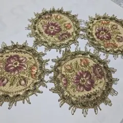 NOUVEL スイス製 アンティーク調コースター 4枚セット 12cm