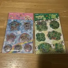 amifa 犬とクローバーのシールセット