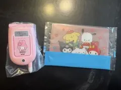 サンリオ ガラケー風ミラーチャーム マイメロ カード 2点セット