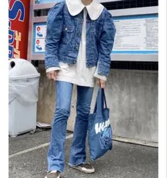 【美品】HOLIDAY ハイウエストスキニー　フレアシルエット