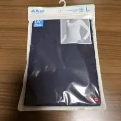 ユニクロ エアリズム AIRism UVカットUネックT 八分袖　Lサイズ