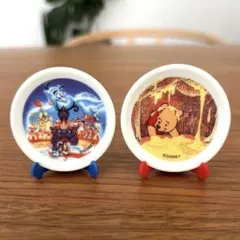 ユージン ディズニーキャラクター ミニ絵皿 アートコレクション 2点セット