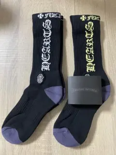 ✨️極美品✨️ クロムハーツ 靴下 希少 ソックス 1足 ブラック ✨️極美品✨️ クロムハーツ 靴下 希少 ソックス 1足 ブラック