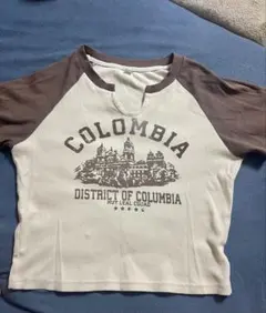 COLOMBIA ラグラン 半袖 Tシャツ リブ素材