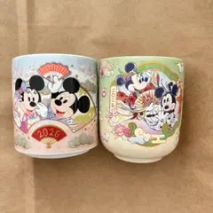 【新品未使用】ディズニー　スーベニア　2025年＆2026年　湯呑み　干支　2個