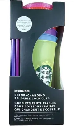 スターバックス カラーチェンジング リユーサブル カップ 5個 UV 紫外線のサムネイル