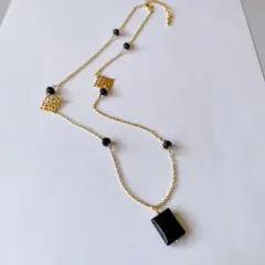 オニキス・トルマリンロングネックレスのサムネイル
