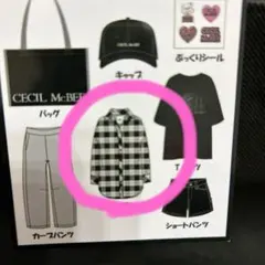 セシルマクビー　チェック柄シャツ　L
