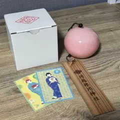 川越 氷川神社 縁結び 風鈴 ピンク