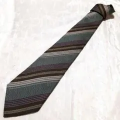 シルクネクタイ vintage　渋い オールドグリーン　COMO　 lTALYのサムネイル