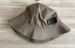 【未使用品】 NEW ERA 別注バケットハット　ブラックパッチ　　ベージュ