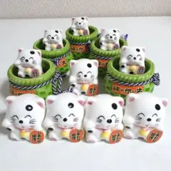 まねき猫２種類10個セット 旅の思い出 しあわせ招き