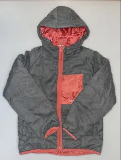 グレー/オレンジ フード付きジャケット