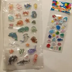 海洋生物透明シール2シートセット