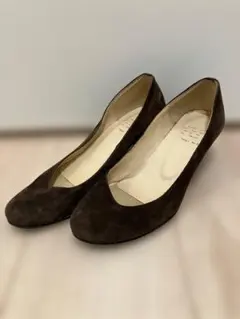 ブラウン スエード パンプス Yale+ No.88 23.5cm