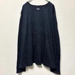 L.L.Bean【XL】ブラック 長袖Tシャツ ロンT 100%コットン 無地のサムネイル