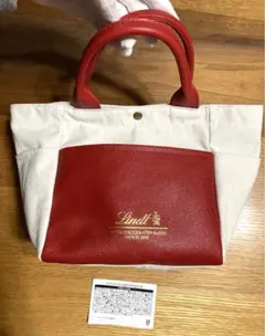 未使用　リンツ リンドールオリジナルバッグ　コットン赤のサムネイル