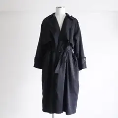 1990s LONDON FOG タスランナイロン　ブラック　トレンチコート