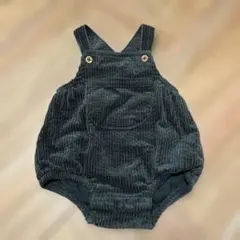 ZARA コーデュロイロンパース 62cm ボトルグリーン