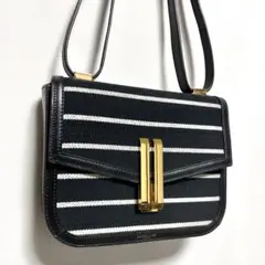 美品】DeMellier デメリエー バンクーバーストライプ ショルダーバッグ 