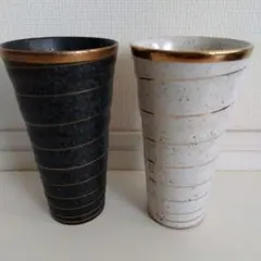 陶器ビアマグ　ペア　タンブラー