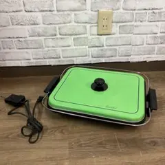 A-3 昭和レトロ 日立 ホットプレート ビンテージ グリーン おしゃれ家電のサムネイル