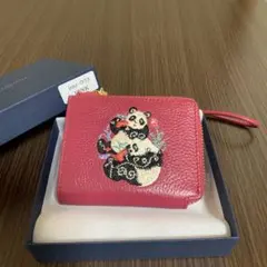 のん様専用 新品 箱あり ケイタマルヤマ×二つ折りミニ財布 パンダ 刺繍