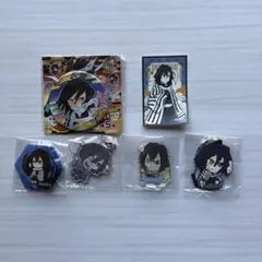 鬼滅の刃 伊黒小芭内 缶バッジ 第5弾 アクリルキーホルダー ラバーストラップ