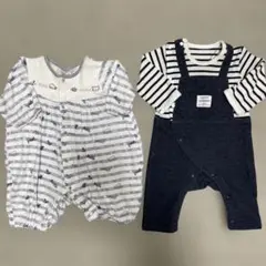 男の子　長袖ロンパース２点セット