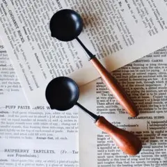 シーリングワックススタンプ炉用スプーン　2点セット　ワックス残りにくい加工