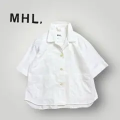 MHL メンズ 近年 ゆったり コットンリネンシャツ スナップボタン 日本
